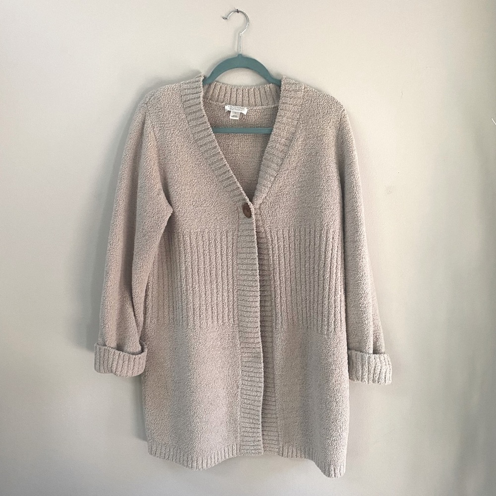 Christopher & Banks Long Cream Cardigan Sweater Size Large